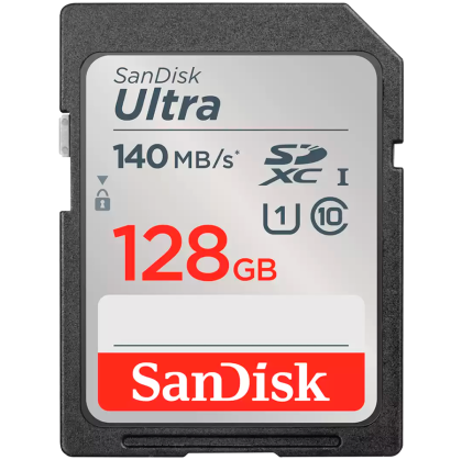 SANDISK Ultra 128GB SDXC Memory Card 140MB/s