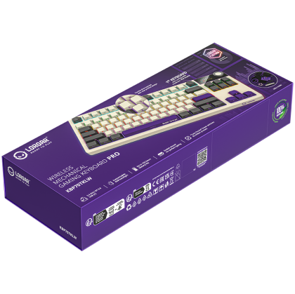 LORGAR KBP70TKLW, Wireless TKL Mechanical Gaming Keyboard Pro, Beige, EN layout
