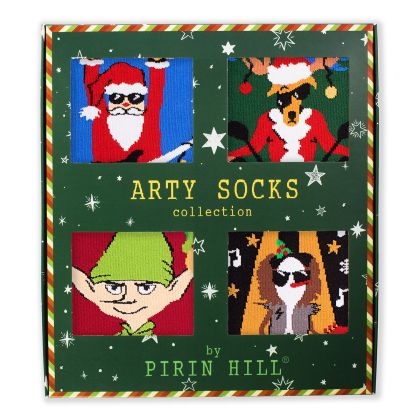 Кутия с 4 чифта Забавни Коледни чорапи Arty Socks