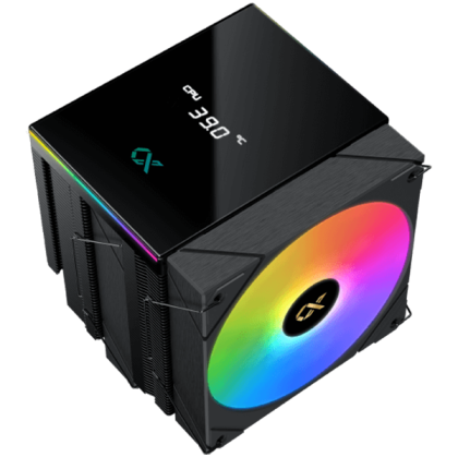 AK6 Dual Digital (Black, ARGB & Digital LED Panel Top Cover, 2PCS ARGB PWM Fan, Intel Backplate, Mini ARGB LED Controller)