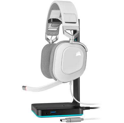 CORSAIR HS80 RGB USB Headset, White - EU