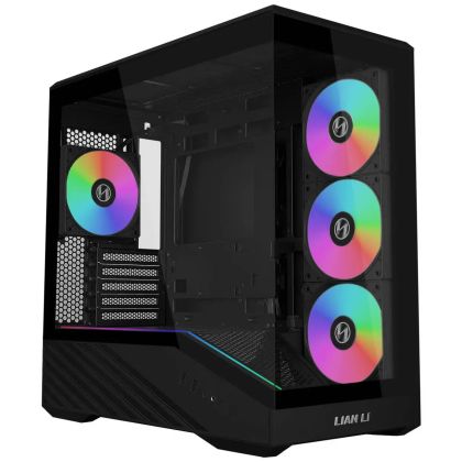 Кутия Lian Li Vector V100 MINI ARGB Mid-Tower, Tempered Glass - Black