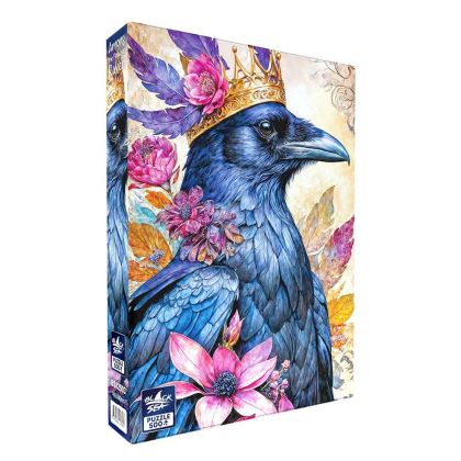 Пъзел Black Sea Сред цветята: Гарван – 500 части