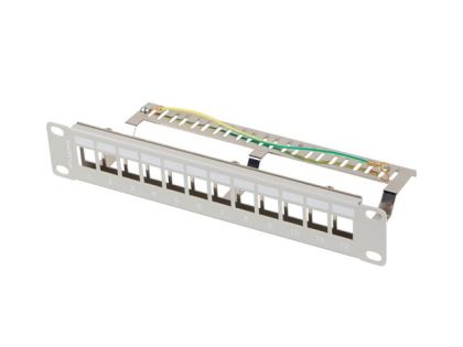Пач панел Lanberg patch panel blank 12 port 1U 10" ftp for keystone modules grey v2