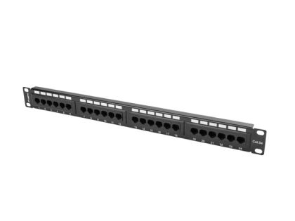 Пач панел Lanberg patch panel 24 port 1U CAT.5E, black