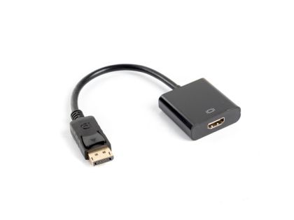 Адаптер Lanberg adapter display port (m) -> HDMI (f), 10cm cable