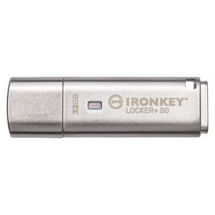 USB памет KINGSTON IronKey Locker+ 50 - 32GB XTS-AES 256-bit