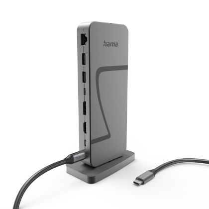 HAMA Докинг станция "Connect2Office Speed", USB4, USB-C, PD, 40 Gbit/s, 10 порта
