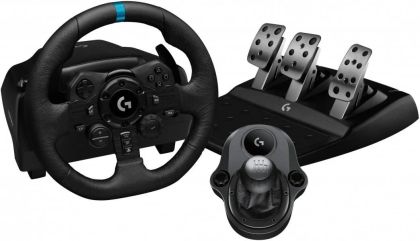 Волан LOGITECH G923 + LOGITECH скоростен лост за PS4/PS5/PC
