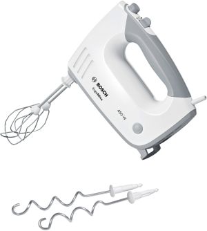 Миксер Bosch MFQ36400, Hand mixer, 450 W, 5 speed settings, additional pulse/turbo setting, white/grey