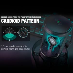 Настолен микрофон FIFINE A8V RGB - Black