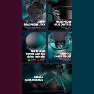 Настолен микрофон FIFINE A8V RGB - Black