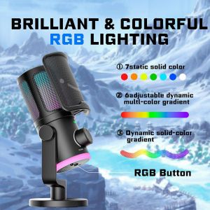 Настолен микрофон FIFINE AM6 RGB - Black