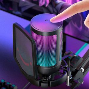 Микрофон със стойка FIFINE A6T RGB - Black