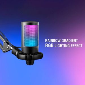 Микрофон със стойка FIFINE A6T RGB - Black