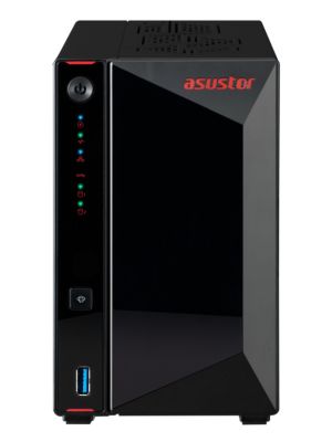 Мрежов сторидж Asustor Nimbustor AS5402T, 2 Bay NAS, Quad-Core 2.0GHz CPU, Dual 2.5GbE Ports, 4GB SO-DIMM DDR4 (Max. 16GB), Four M.2 SSD Slots (Diskless), 3x USB 3.2 Gen 1 Type A, WOW (Wake on WAN), WOL, System Sleep Mode, AES-NI hardware encryption, Blac