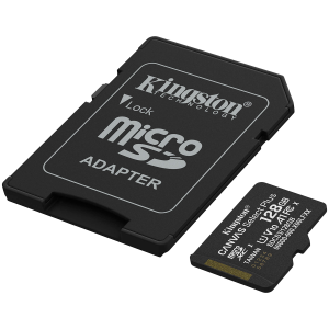 Kingston 128GB microSDXC Canvas Select Plus Gen3 150MB/s A1 Card + Adapter