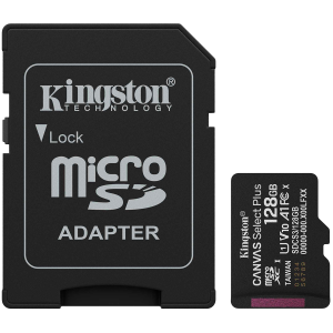 Kingston 128GB microSDXC Canvas Select Plus Gen3 150MB/s A1 Card + Adapter