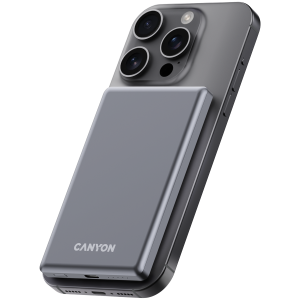 CANYON power bank OnPower 505 slim Magnetic 5000 mAh PD20W Dark Grey
