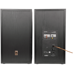 Edifier R2850DB 2.0 Bookshelf Speakers, BT V5.1, Optical, Coaxial, RCA, 0.75-inch Tweeters, 4.5-inch Drivers, 8-inch Woofers, Sub-Out, 150W (RMS), Control Knobs and Remote Control, Black