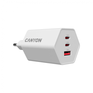 CANYON charger HEXAGON 65 GaN 65W 2xPD 1xQC EU White