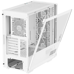 DeepCool CH560 Digital WH, Mid Tower, Mini-ITX/Micro-ATX/ATX/E-ATX, 1xUSB3.0, 1xType-C, 1xAudio, 3x140mm+1x120mm Pre-Installed ARGB Fans, Tempered Glass, Mesh Panels, Dual-Status Digital Display, GPU Support Arm, White, R-CH560-WHAPE4D-G-1
