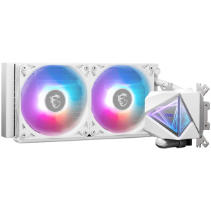 MSI MAG CORELIQUID I240 WHITE 2x 120mm ARGB Fans, Aluminium Radiator, Loop Dynamic Bearing, Intel LGA 1150/1151/1155/1156/1200/1700/1851, AMD AM5/AM4, 3Y Warranty