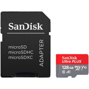 SANDISK High Endurance microSDXC 128GB + SD Adapter - for dash cams & home monitoring, up to 10,000 Hours, Full HD / 4K videos, up to 100/40 MB/s Read/Write speeds, C10, U3, V30