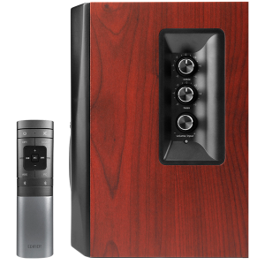 Edifier S350DB 2.1 Audio System, BT V5.1, Optical, Coaxial, RCA, 8-inch Subwoofer, 3.5-inch Drivers, 0.75-inch Tweeters, 70W (RMS), Control Knobs and Remote Control, Brown