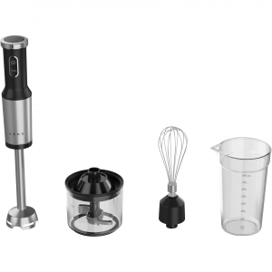 Hand Blender, 1200W in CB, Black, Tiger Teeth Cutter, Whisk, Food Processor, Cup