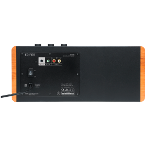 Edifier D12 2.0 Bluetooth Speaker, BT V5.0, RCA, AUX, 2x 4-inch Midrange Drivers, 2x 19mm Tweeters, Remote Control and Top-Mounted Controls, Brown