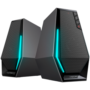 Edifier G1500 2.0 Audio System, BT V5.3, USB, AUX, 2.5-inch Drivers, RGB Lighting, 5W (RMS), Black