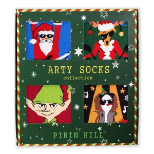 Кутия с 4 чифта Забавни Коледни чорапи Arty Socks