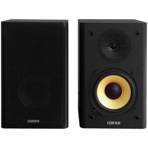 Edifier R1000T4 2.0 Bookshelf Speakers, BT V5.0, RCA, 0.5-inch Tweeters, 4-inch Drivers, 24W (RMS), Control Buttons, Black
