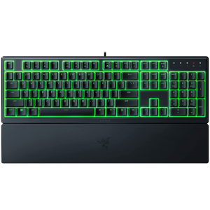 Razer Ornata V3 X US, Silent Membrane Switches, RGB Lighting, 1000 Hz Ultrapolling, UV coated ABS Keycaps, Soft-touch wrist rest