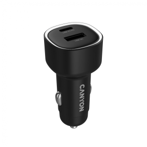 CANYON car charger OnDrive 85 PD 85W USB-A+USB-C Black