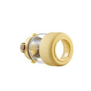 BUYDEEM Pop-Up Straw Glass Bottle 1L, model DG710, color Mellow Yellow