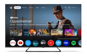 Телевизор Sharp 50HP6265E, 50" QLED Google TV, 4K Ultra HD  3840x2160 Frameless, 1 000 000:1, AQUOS, DVB-T/T2/C/S/S2, Active Motion 1000, HDR10, Dolby Atmos, Dolby Vision, Google Assistant, Google Cast, HDMI 2.1 with eARC, 3.5mm Headphone jack / line-out,
