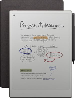 Таблет reMarkable Paper Pro 11.8", с включен стилус Marker Plus, Калъф Book Folio сив