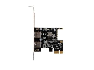 Мрежова карта Lanberg extension card PCI-express -> 2 x USB 3.1 gen 1 + low profile bracket