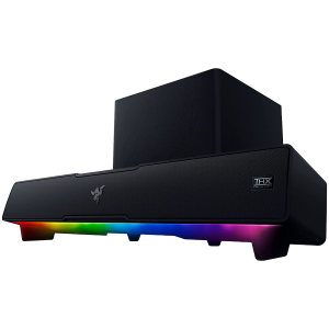 Razer Leviathan V2, PC Gaming Soundbar with Subwoofer,Full Range Drivers: 2 x 2.0 x 4.0" / 48 x 95 mm,Bluetooth 5.2 (60ms low latency),Tweeter Drivers: 2 x 0.75" / 20 mm, USB Audio Input to PC,Razer Chroma™ RGB,Razer Audio app