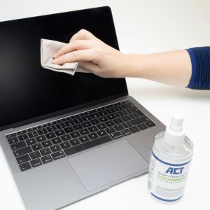 ACT Спрей за почистване на екрани с микрофибърна кърпа,200мл