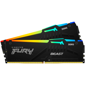 Kingston DRAM 32GB 5600MT/s DDR5 CL40 DIMM (Kit of 2) FURY Beast RGB XMP
