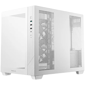 DeepCool CG330-3F WH, Mid Tower, Mini-ITX/Micro-ATX(Rear Connector), 1xUSB3.0, 2xUSB2.0, 1xAudio, 3x120mm Pre-Installed ARGB Fans, Tempered Glass, Mesh Panel, White, R-CG330-WHNGM3-G