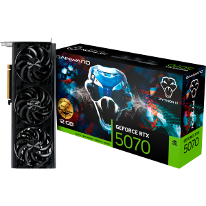 Gainward GeForce RTX 5070 Python III OC 12GB GDDR7 192 bit, 1x HDMI 2.1b, 3x DP 2.1b, 3 Fan, 1x 16-pin pwr connector, 650W, board size 291.9 x 116.6 x 41.3 mm, NE75070S19K9-GB2050T