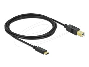 Кабел Delock USB-A 2.0 мъжко - USB-B мъжко, 2 м, Черен