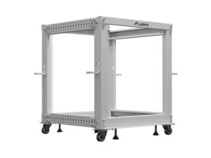 Комуникационен шкаф Lanberg open rack 19" 12U 600x600-1100 adjustable, grey