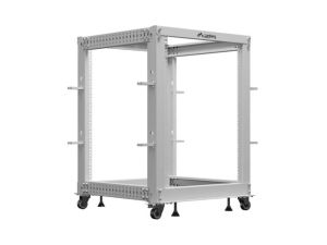 Комуникационен шкаф Lanberg open rack 19" 15U 600x600-1100 adjustable, grey