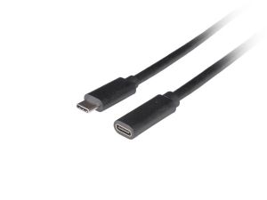 Кабел Lanberg USB-C M/F 3.1 cable 0.5m, Black