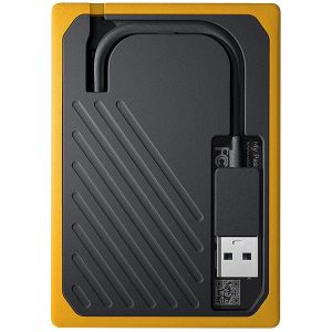 WD 1TB My Passport Go - Portable SSD, up to 400MB/s, 2-meter drop protection - Black w/ Amber trim